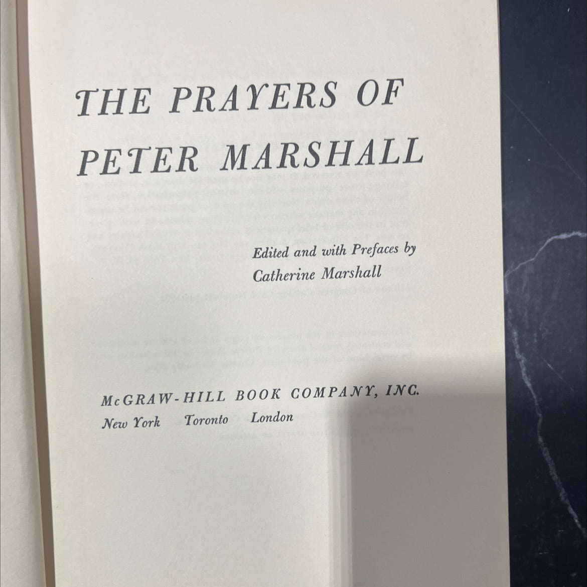 the prayers of peter marshall book, by catherine marshall, 1954 Hardcover image 2