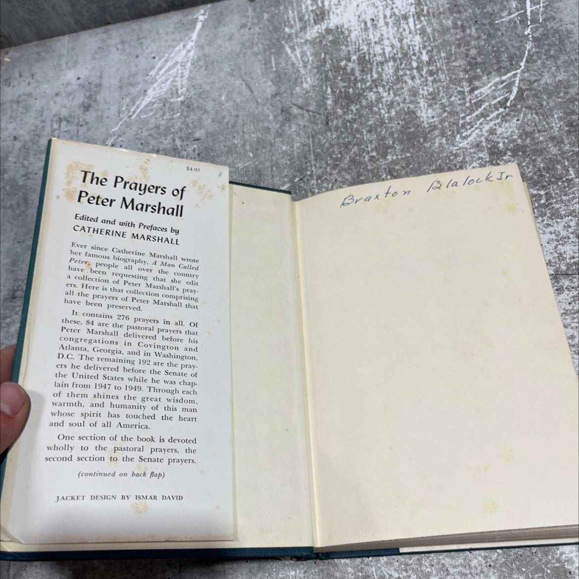 the prayers of peter marshall book, by catherine marshall, 1954 Hardcover image 4