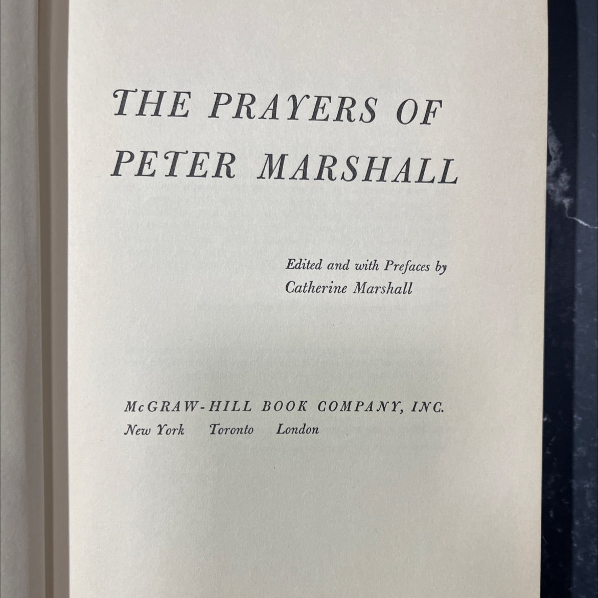 the prayers of peter marshall book, by catherine marshall, 1954 Hardcover image 2