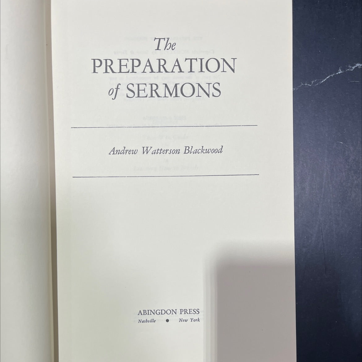 the preparation of sermons book, by andrew watterson blackwood, 1948 Hardcover image 2