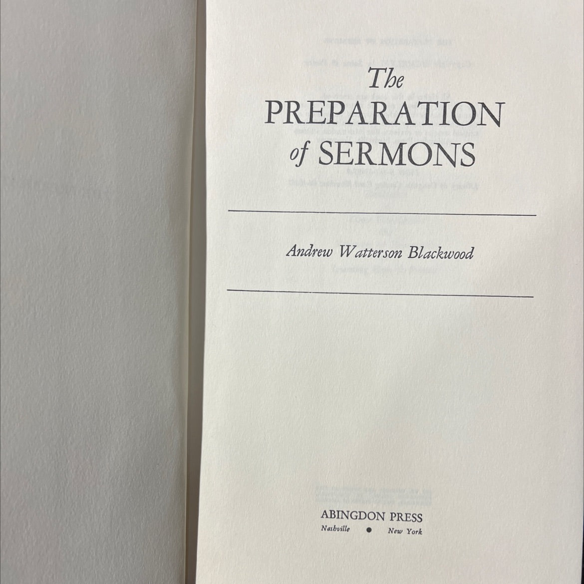 the preparation of sermons book, by andrew watterson blackwood, 1948 Hardcover image 2