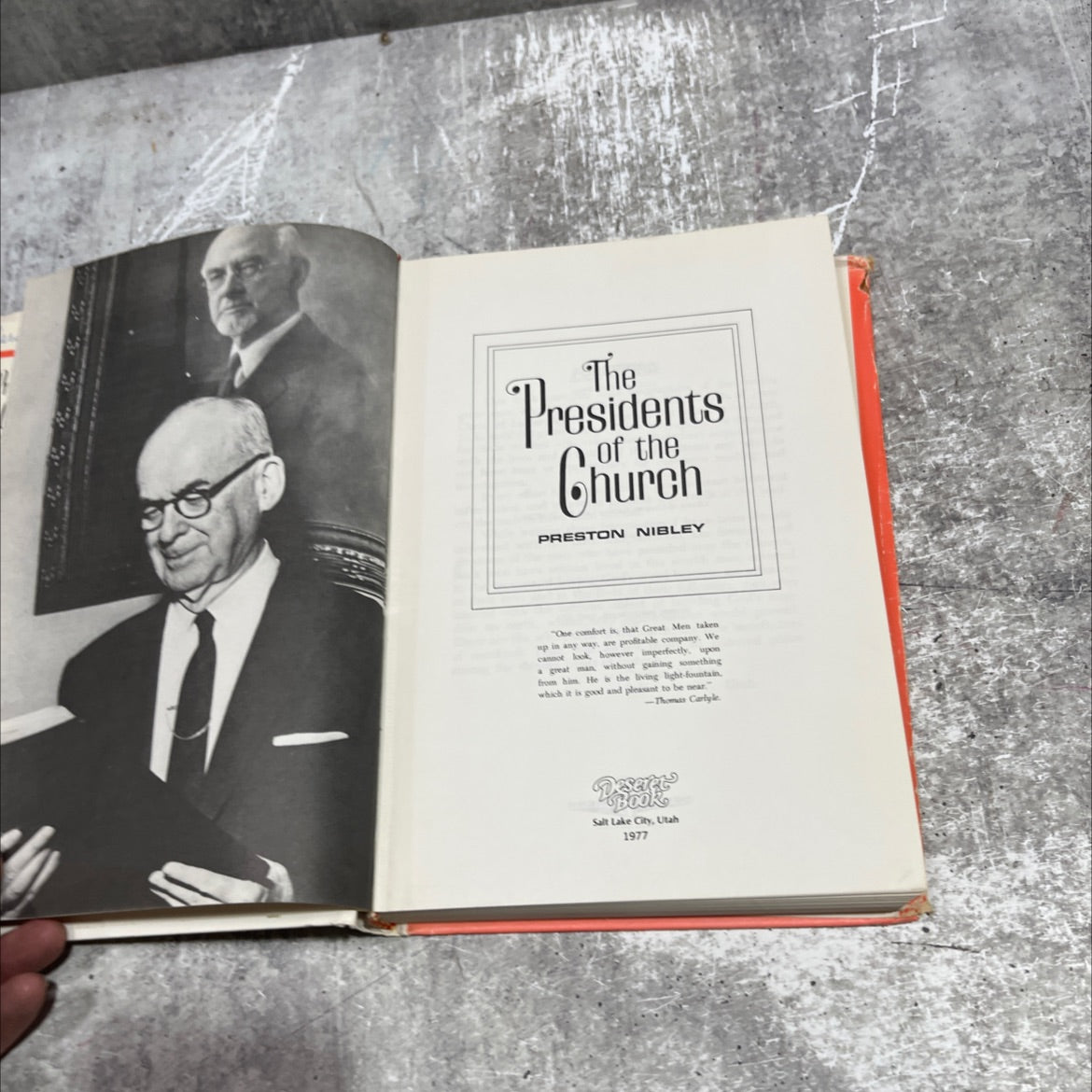the presidents church book, by preston nibley, 1977 Hardcover image 2
