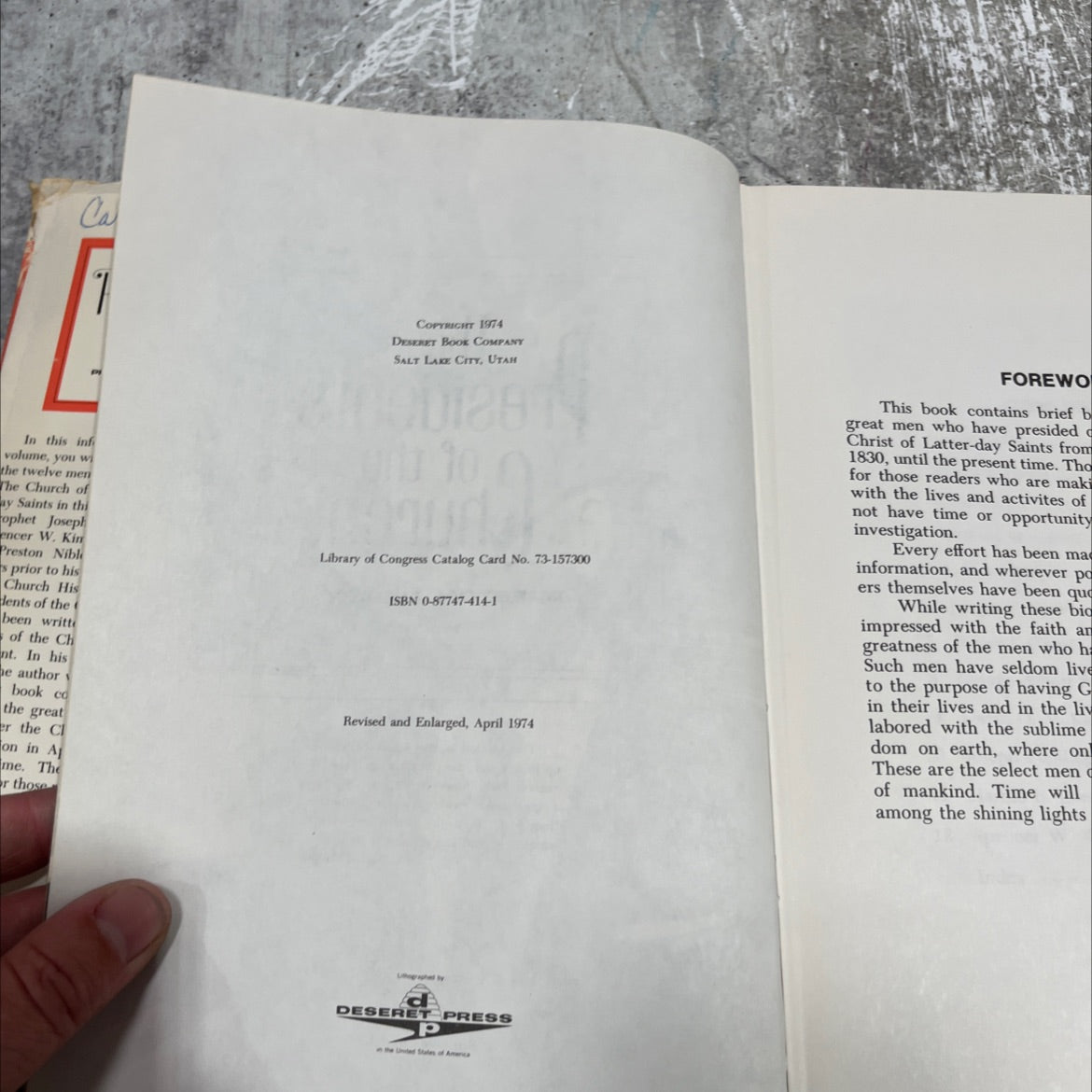 the presidents church book, by preston nibley, 1977 Hardcover image 3