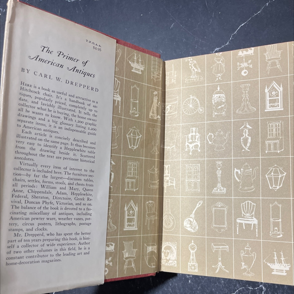 the primer of american antiques book, by carl w. dreppard, 1944 Hardcover image 4