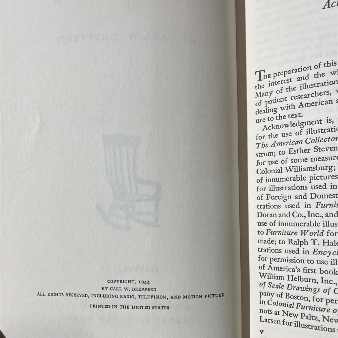 the primer of american antiques book, by carl w. dreppard, 1944 Hardcover image 3