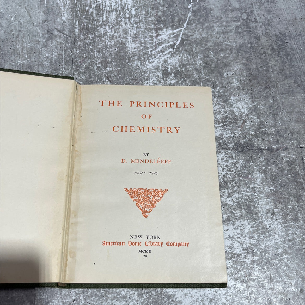 the principles of chemistry book, by d. mendeléeff, 1902 Hardcover image 2