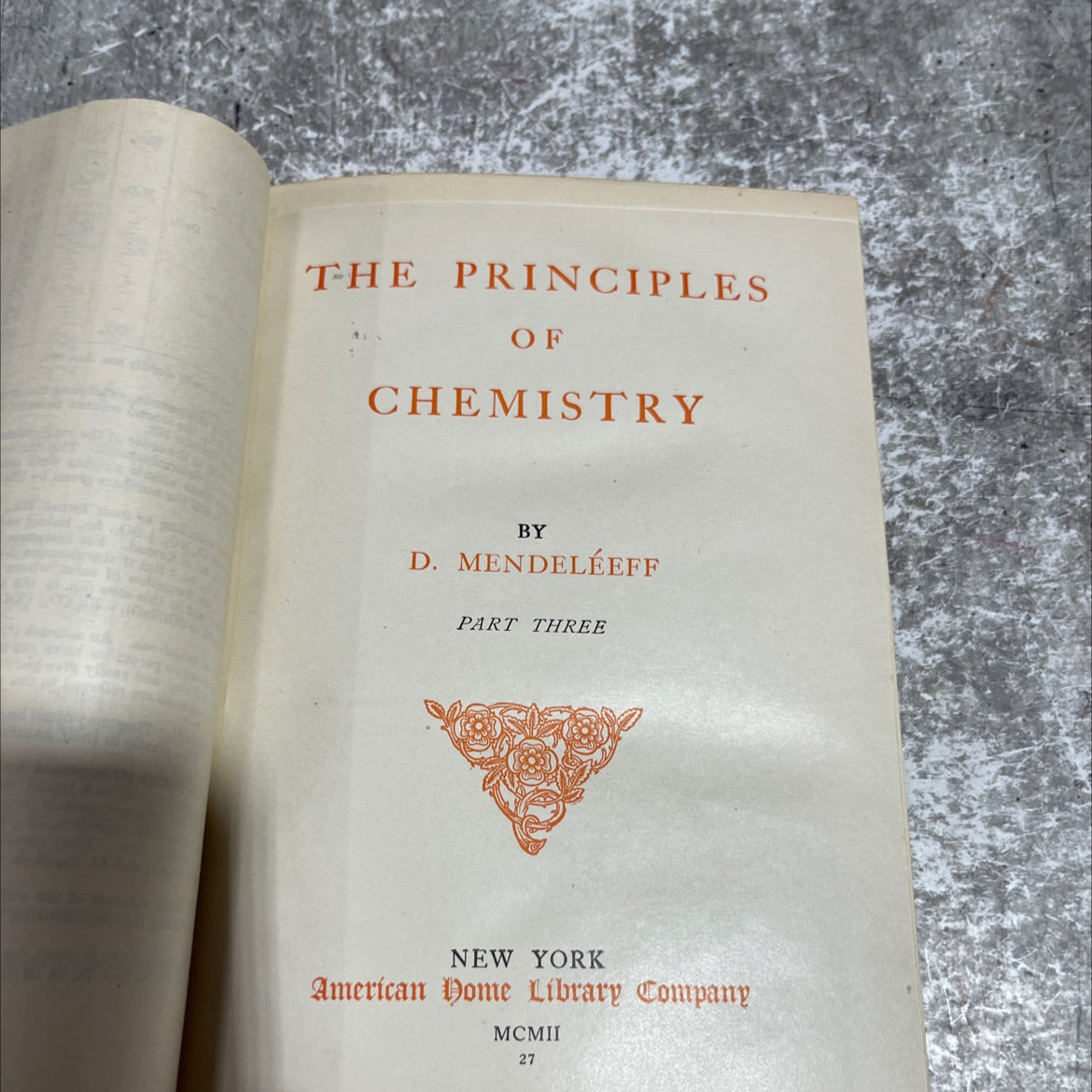 the principles of chemistry book, by d. mendeléeff, 1902 Hardcover image 2