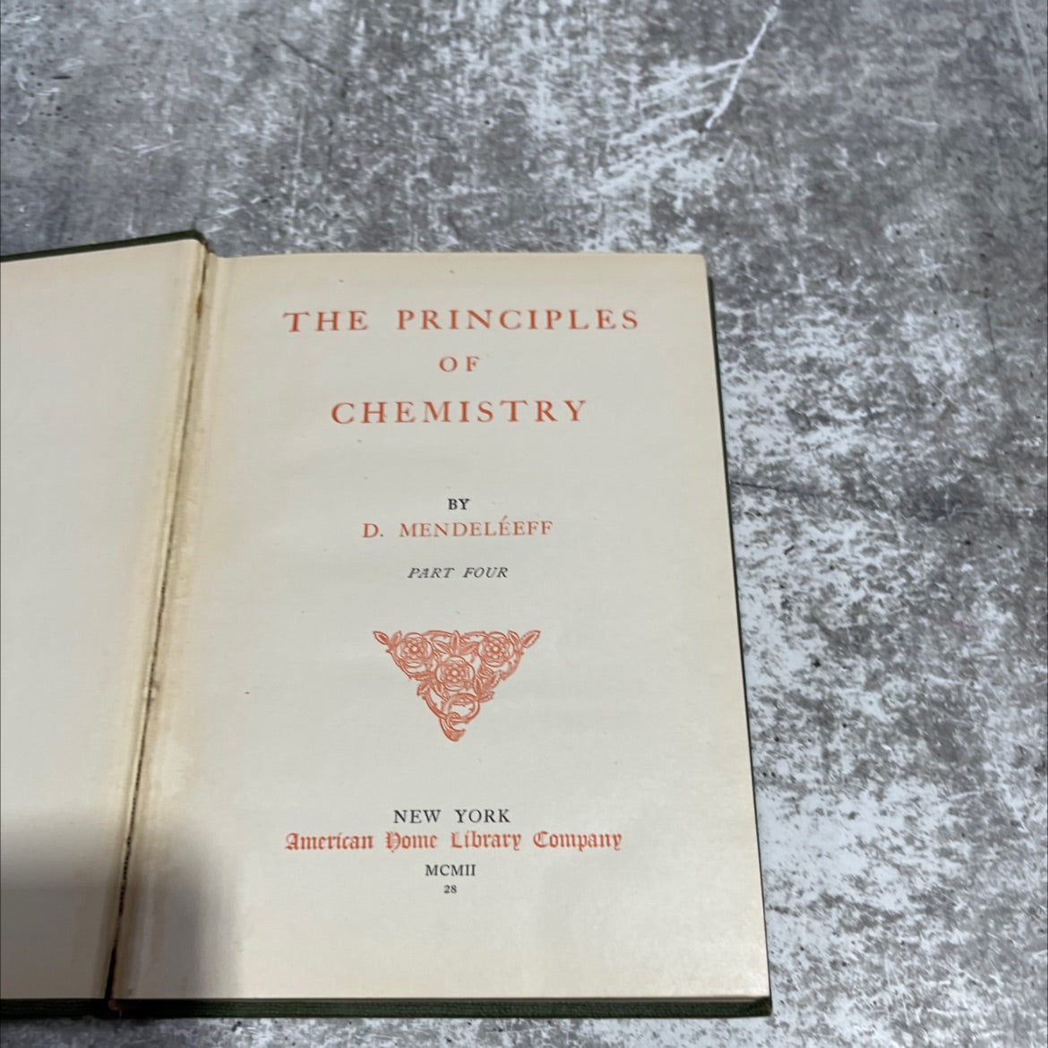 the principles of chemistry book, by d. mendeléeff, 1902 Hardcover image 2