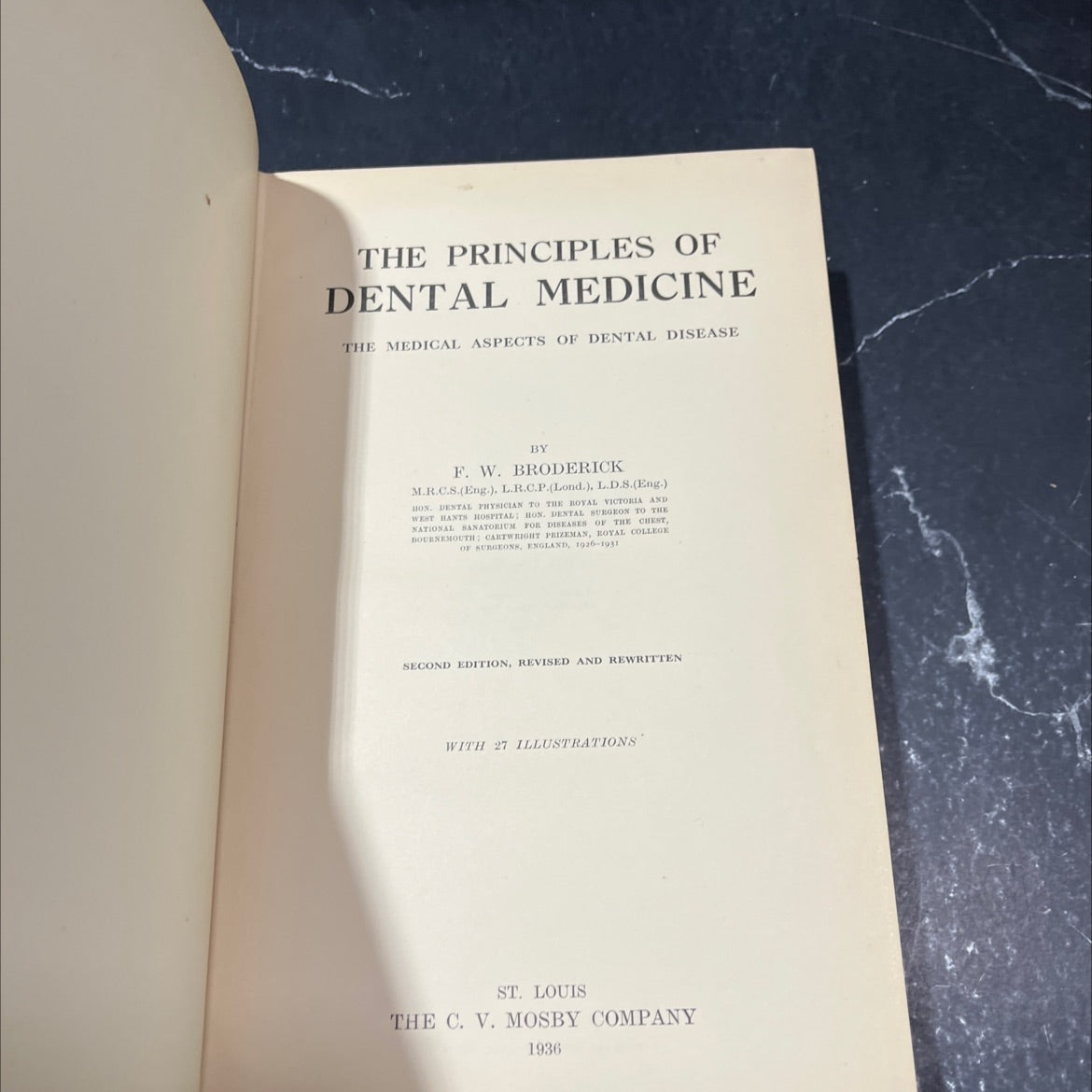 the principles of dental medicine the medical aspects of dental disease book, by f. w. broderick m.r.c.s.(eng.), image 2