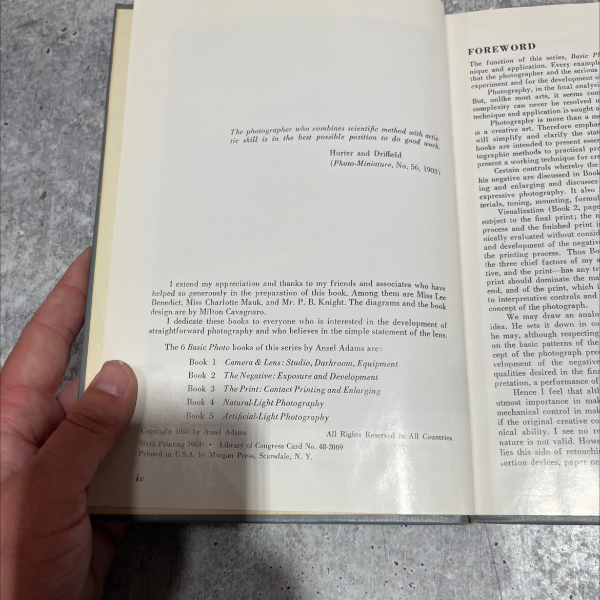 the print: contact printing and enlarging book, by ansel adams, 1964 Hardcover image 3