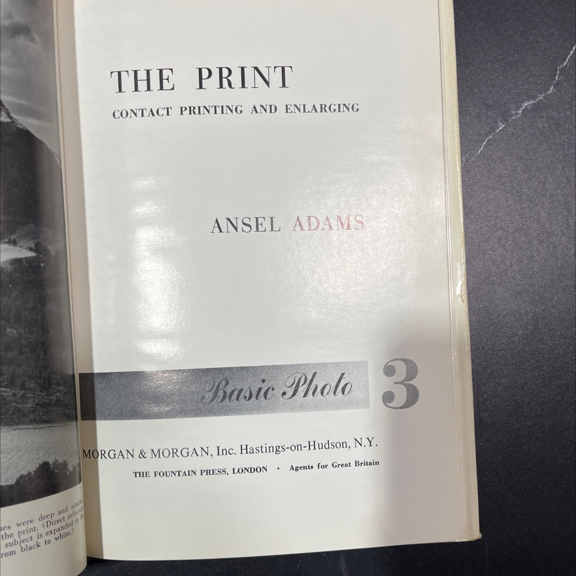 the print: contact printing and enlarging book, by ansel adams, 1968 Hardcover, Vintage image 2