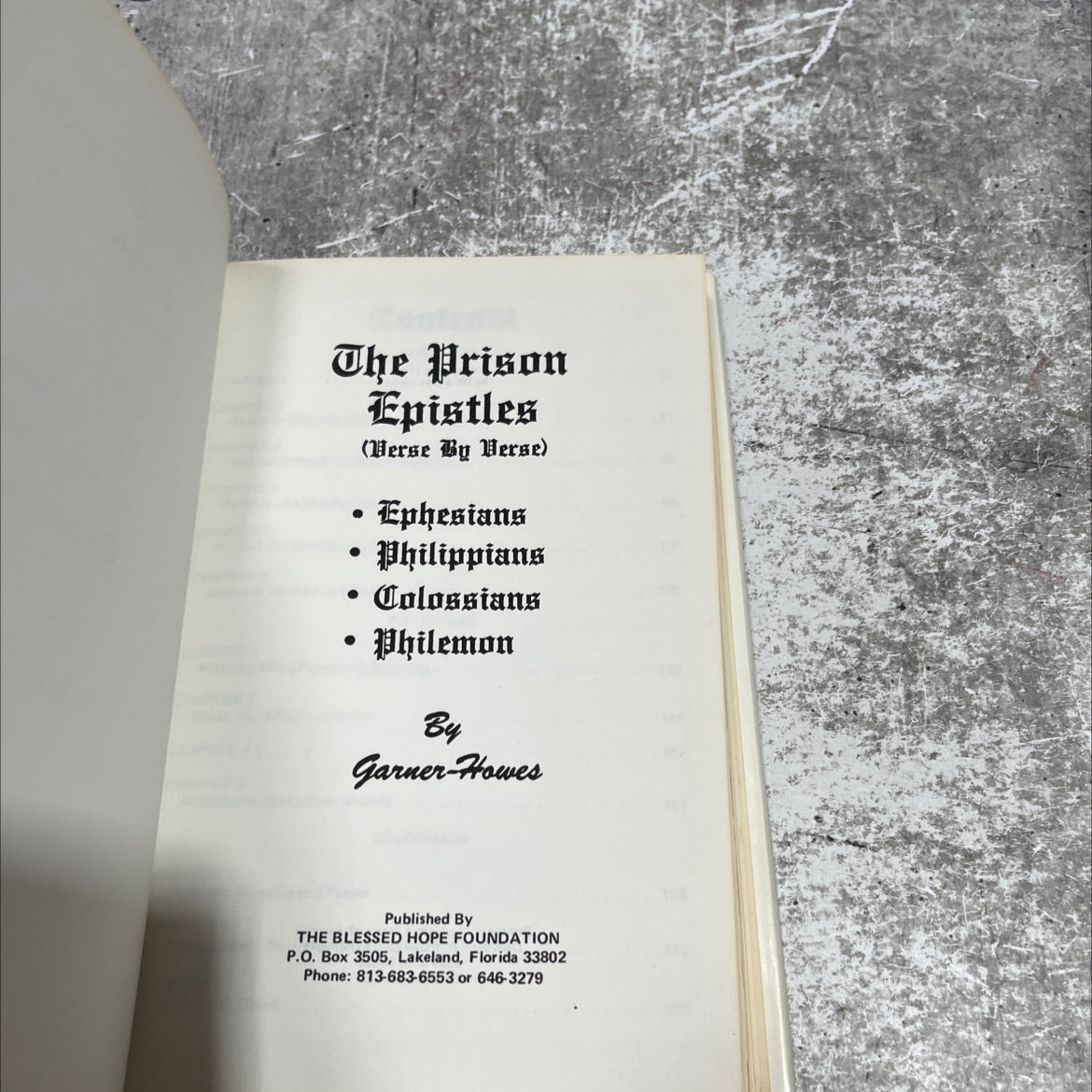 the prison epistles • (verse by verse) ephesians • philippians • colossians • philemon book, by dr. albert garner, 1977 image 2
