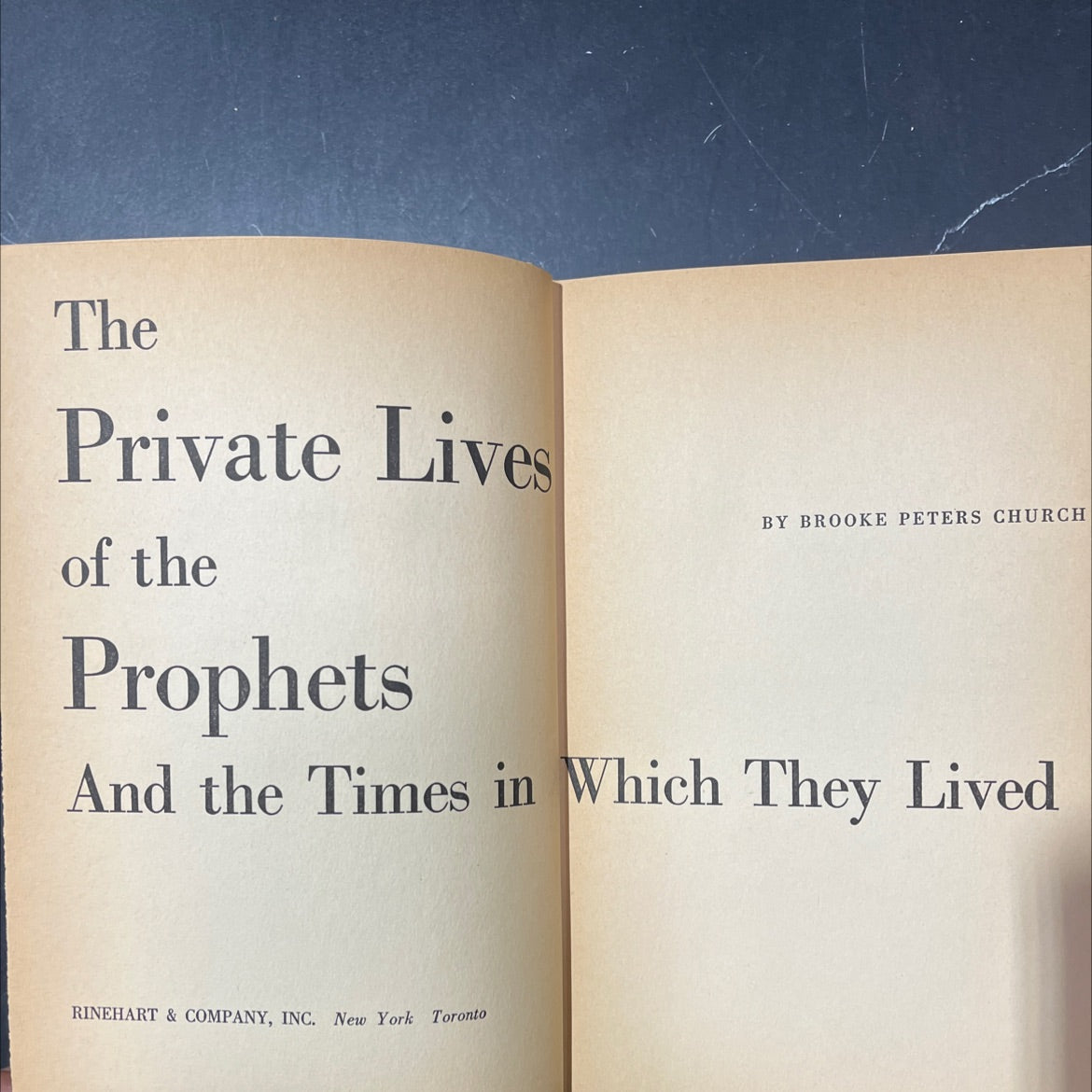 the private lives of the prophets book, by brooke peters church, 1953 Hardcover image 2