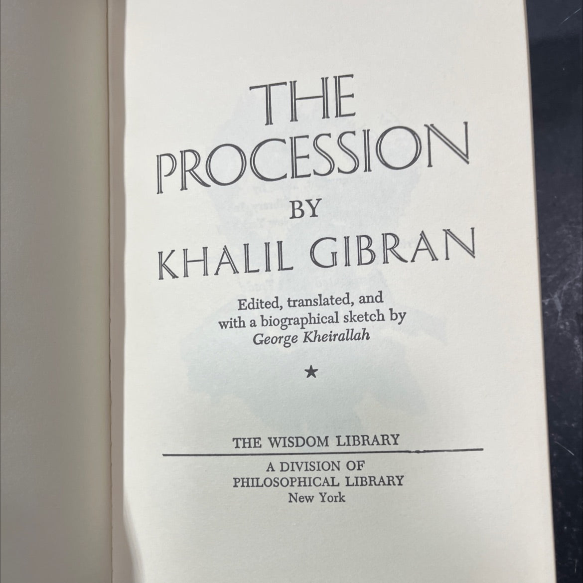 the procession book, by khalil gibran, 1958 Leather image 2