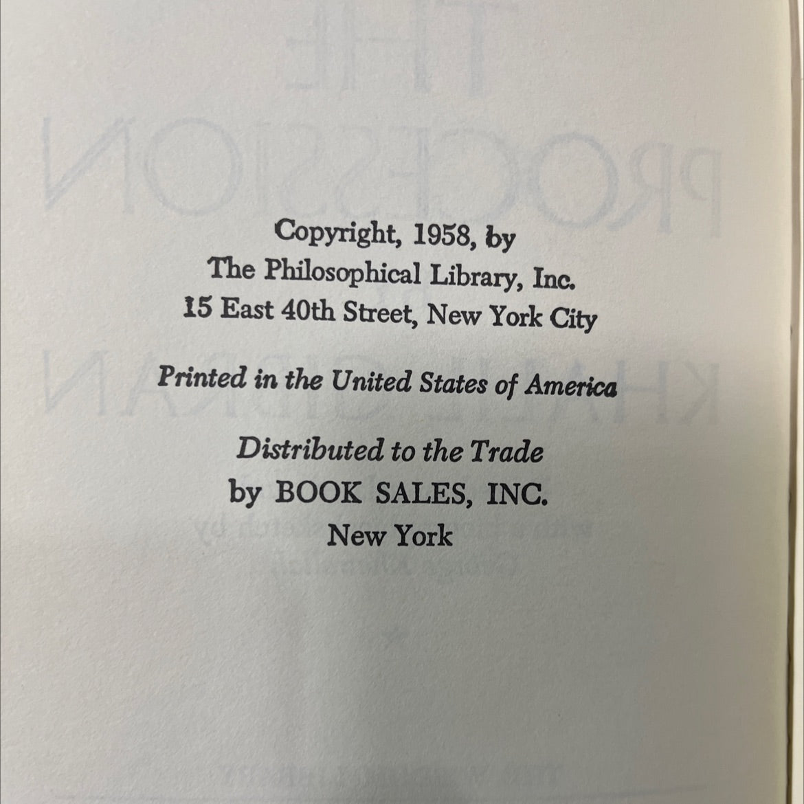 the procession book, by khalil gibran, 1958 Leather image 3