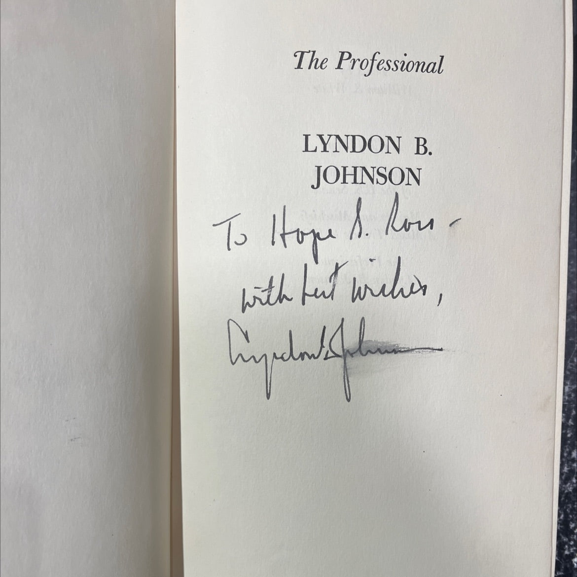 SIGNED the professional chief: f.d.r. lyndon b. johnson book, by william s. white, 1964 Hardcover, Vintage image 4