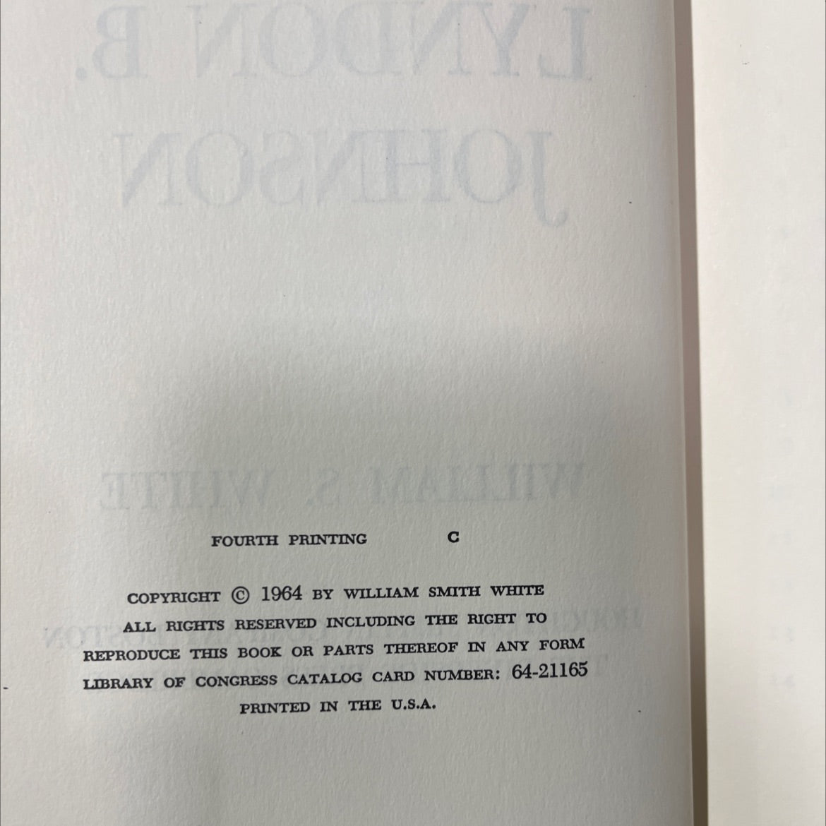 SIGNED the professional chief: f.d.r. lyndon b. johnson book, by william s. white, 1964 Hardcover, Vintage image 3