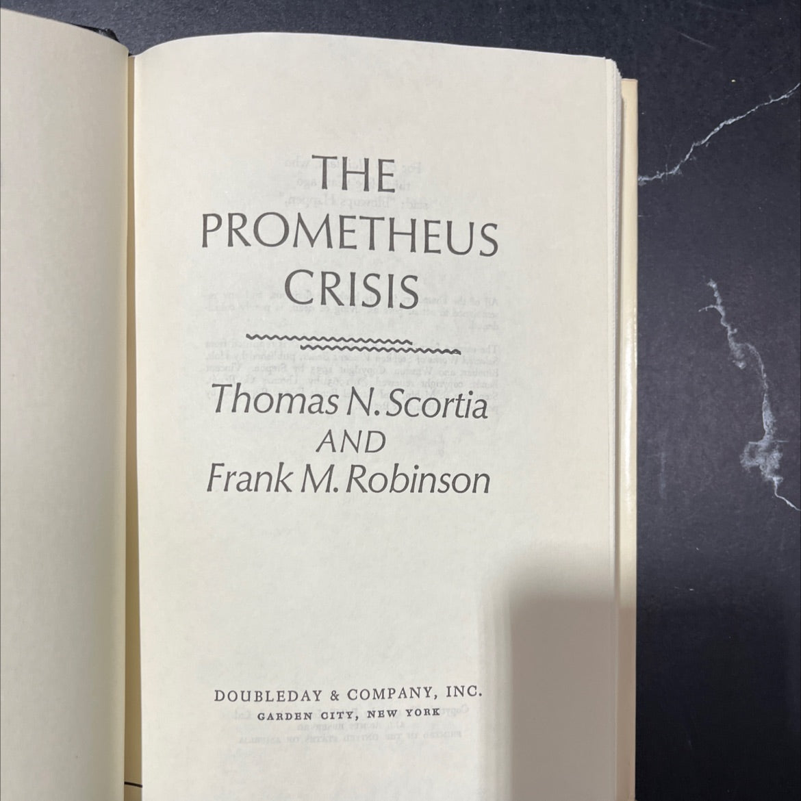 the prometheus crisis book, by thomas n. scortia and frank m. robinson, 1975 Hardcover image 2
