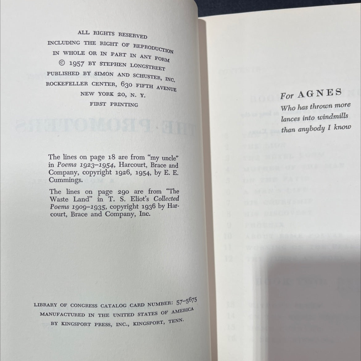the promoters book, by stephen longstreet, 1957 Hardcover image 3