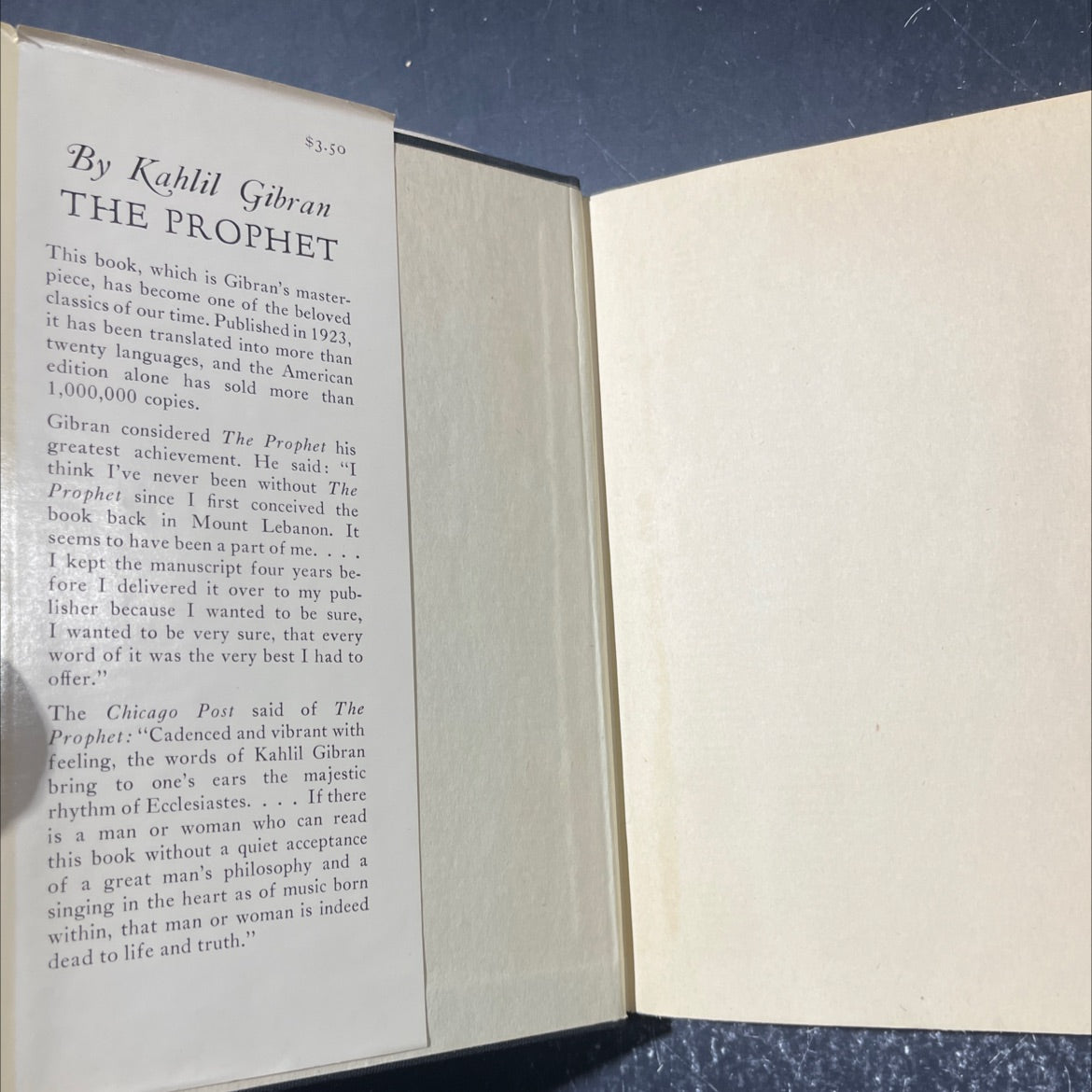 the prophet book, by Kahlil Gibran, 1963 Hardcover image 4
