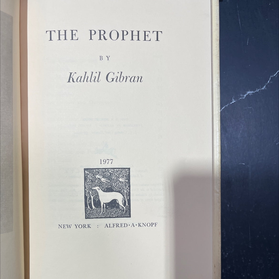 the prophet book, by Kahlil Gibran, 1977 Hardcover image 2
