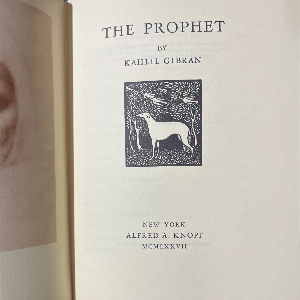 the prophet book, by kahlil gibran, 1977 Hardcover image 2