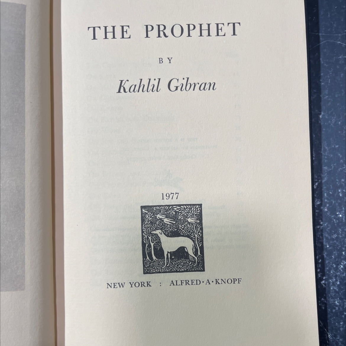 the prophet book, by Kahlil Gibran, 1977 Hardcover image 2