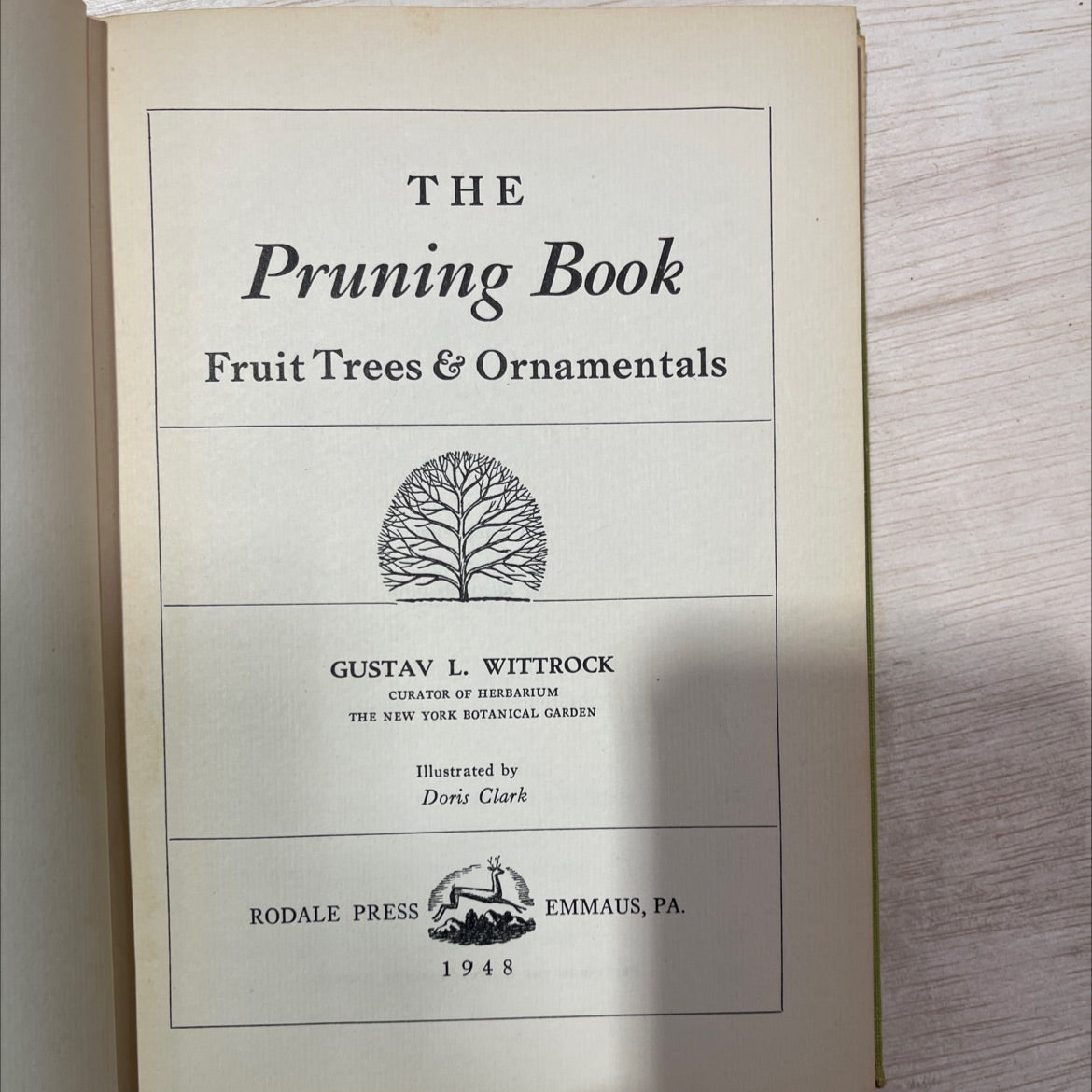the pruning book fruit trees & ornamentals book, by gustav l. wittrock, 1948 Hardcover, Vintage image 2