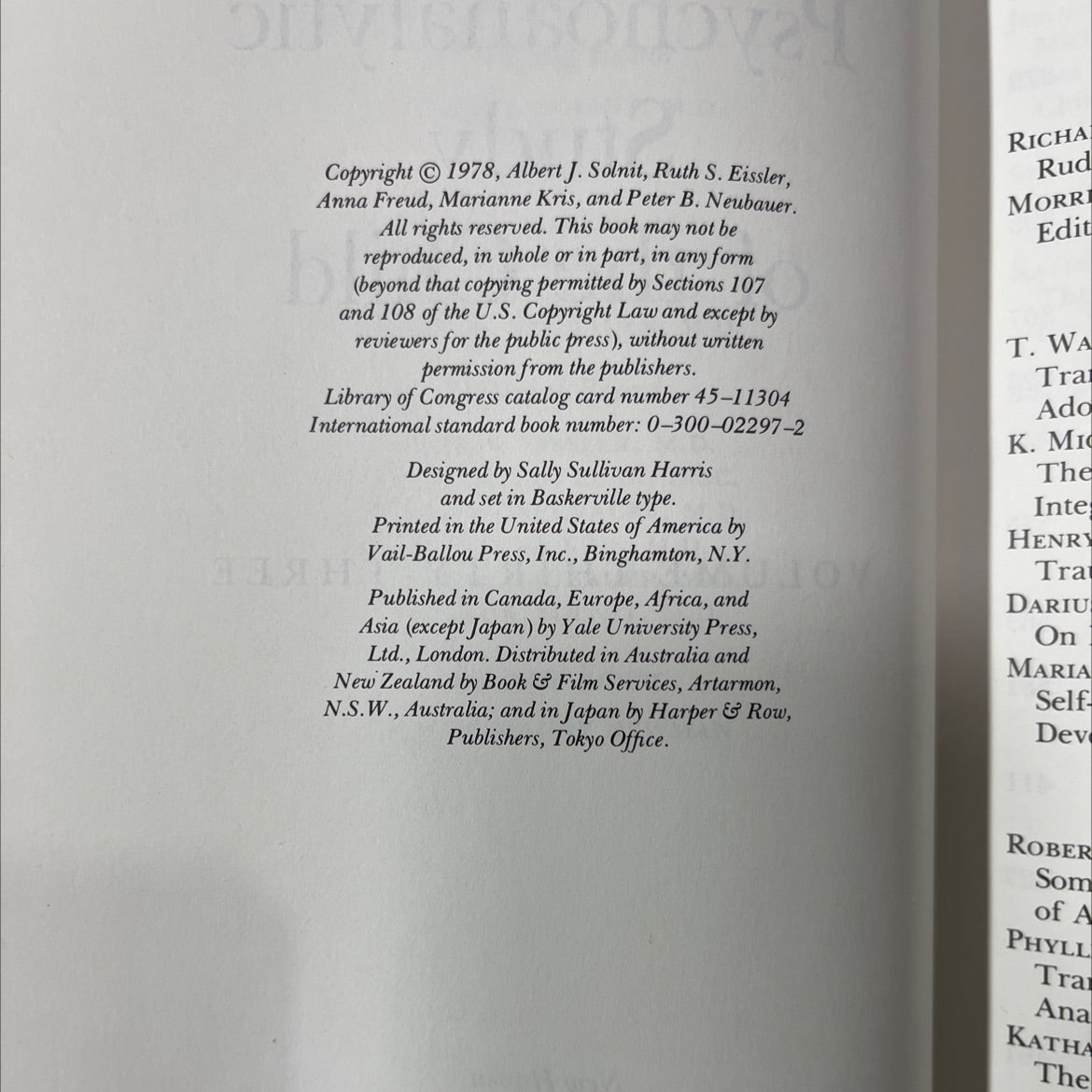 the psychoanalytic study of the child book, by albert j. solnit, ruth s. eissler, anna freud, marianne kris, peter b. image 3