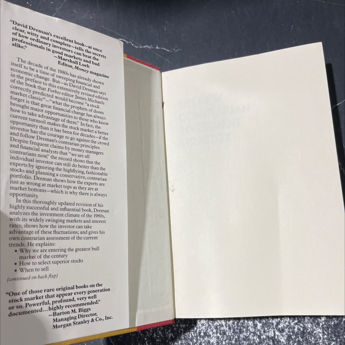 the psychology of stock market the new contrarian investment strategy book, by David Dreman, 1982 Hardcover image 4