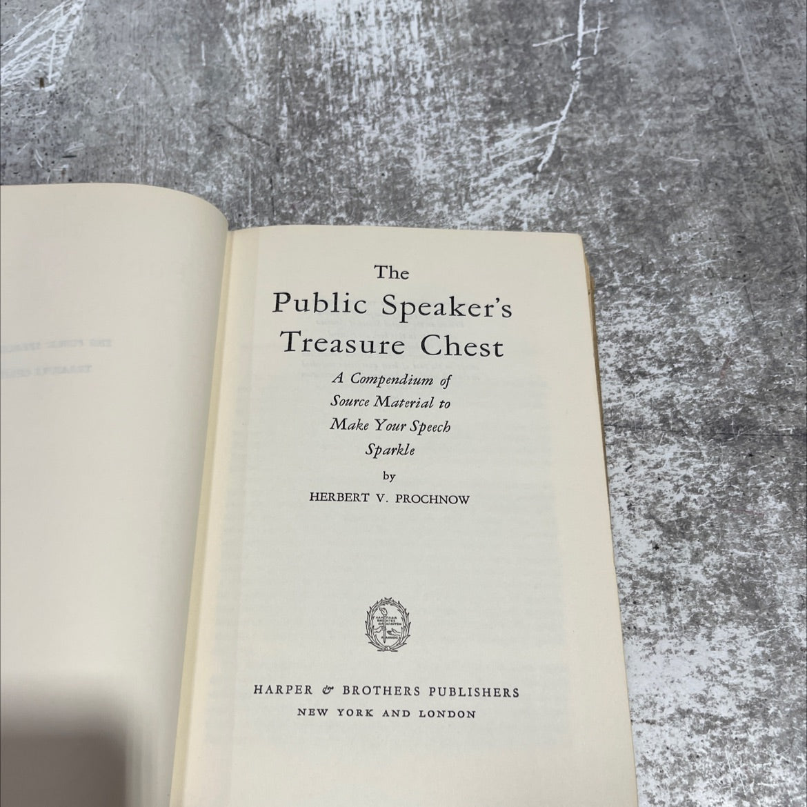the public speaker's treasure chest book, by herbert v. prochnow, 1942 Hardcover image 2