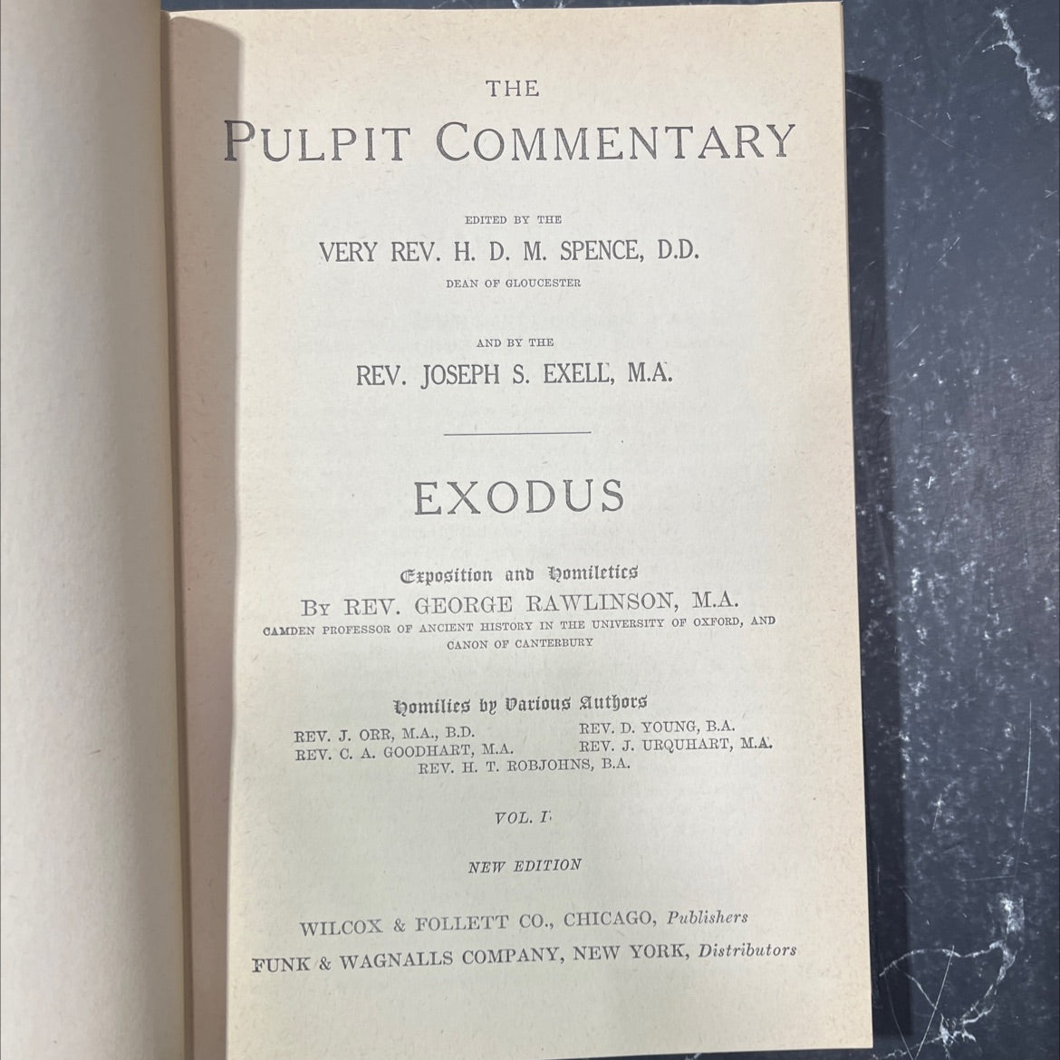 the pulpit commentary exodus book, by rev. george rawlinson, 1970 Hardcover image 2