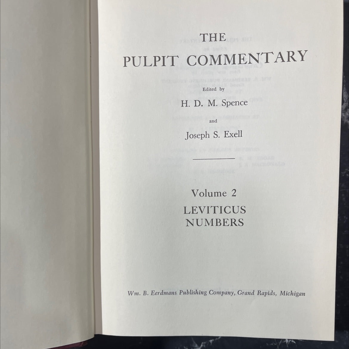 the pulpit commentary leviticus numbers book, by H. D. M. Spence, Joseph S. Exell, 1978 Hardcover image 2
