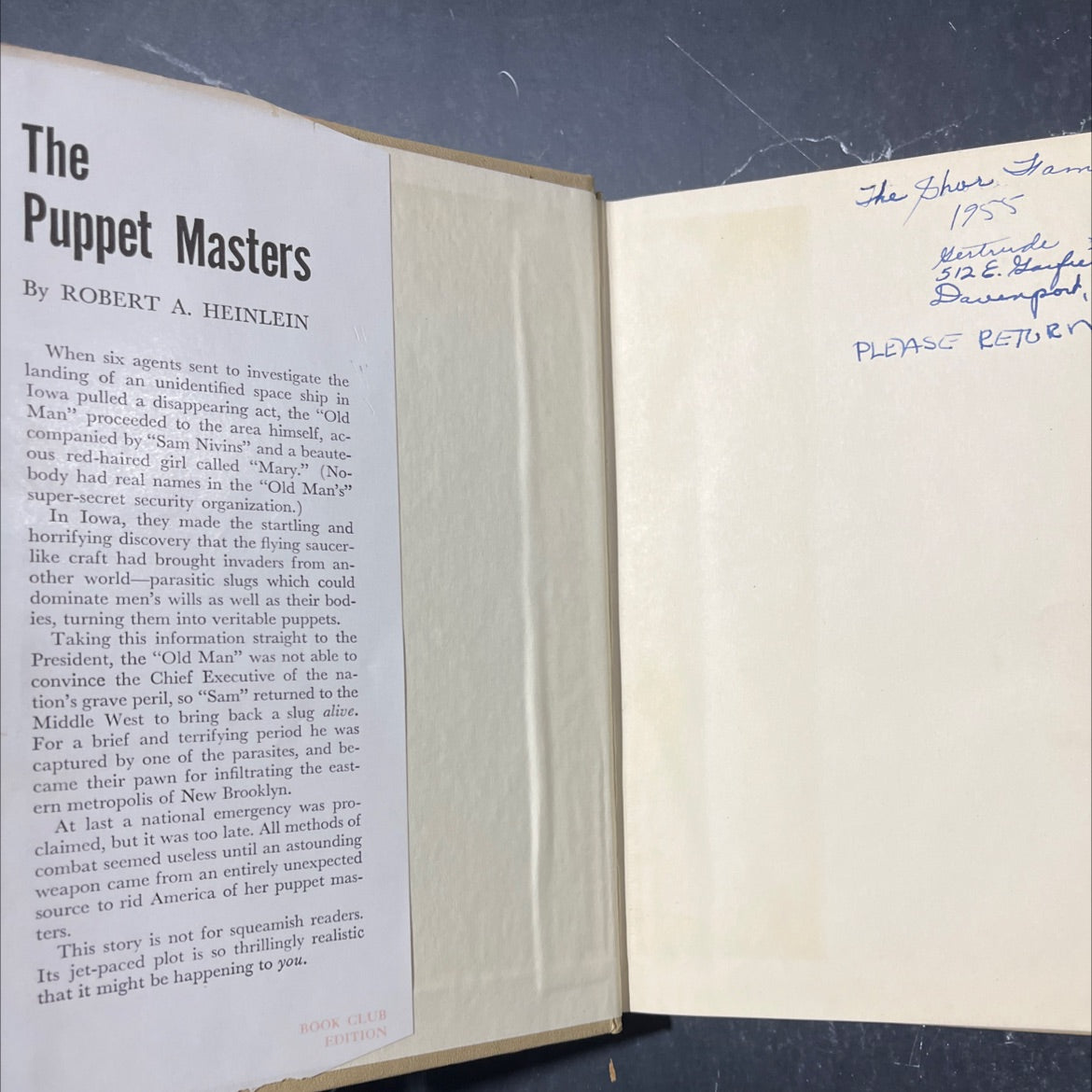 the puppet masters book, by robert a. heinlein, 1951 Hardcover image 4