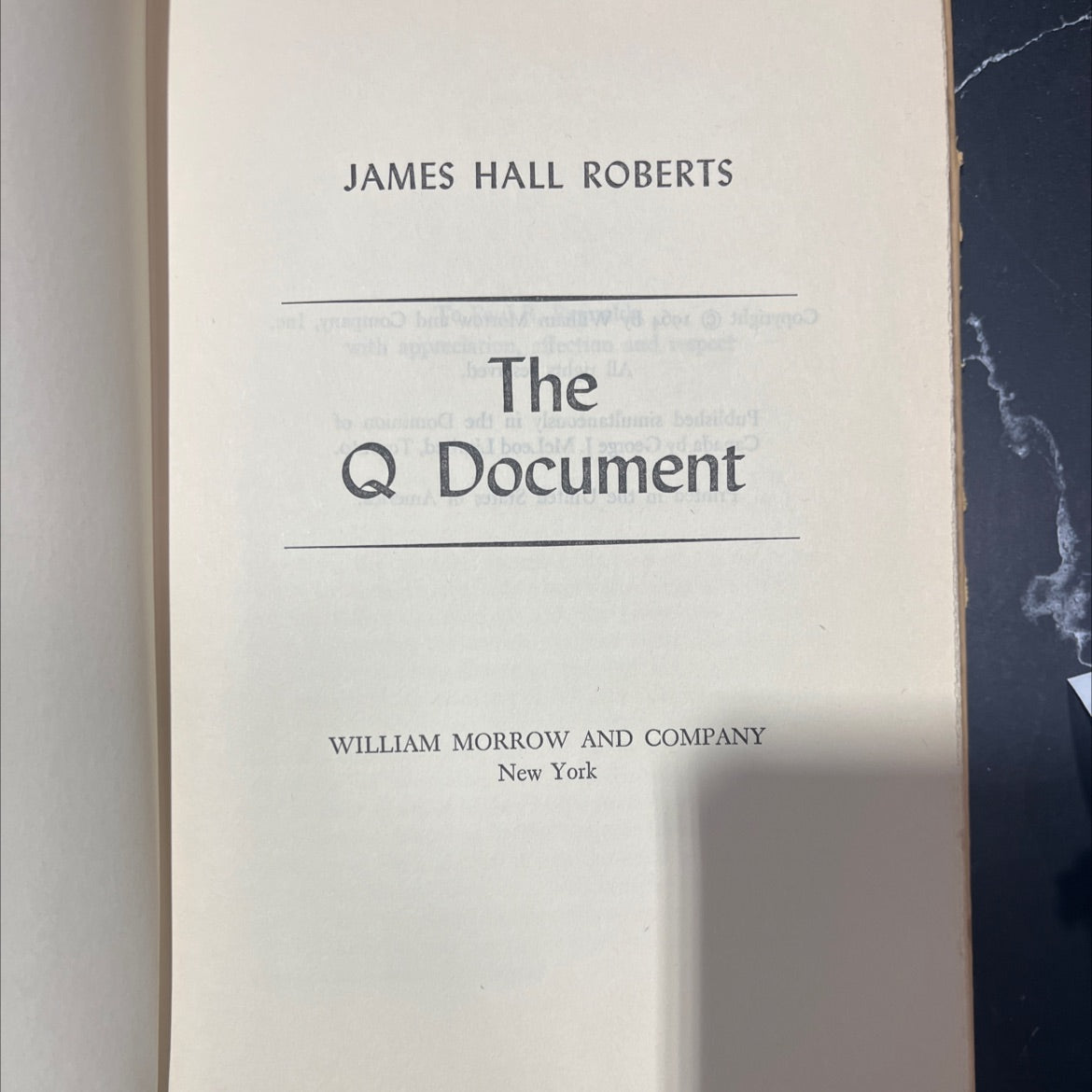the q document book, by james hall roberts, 1970 Hardcover image 3