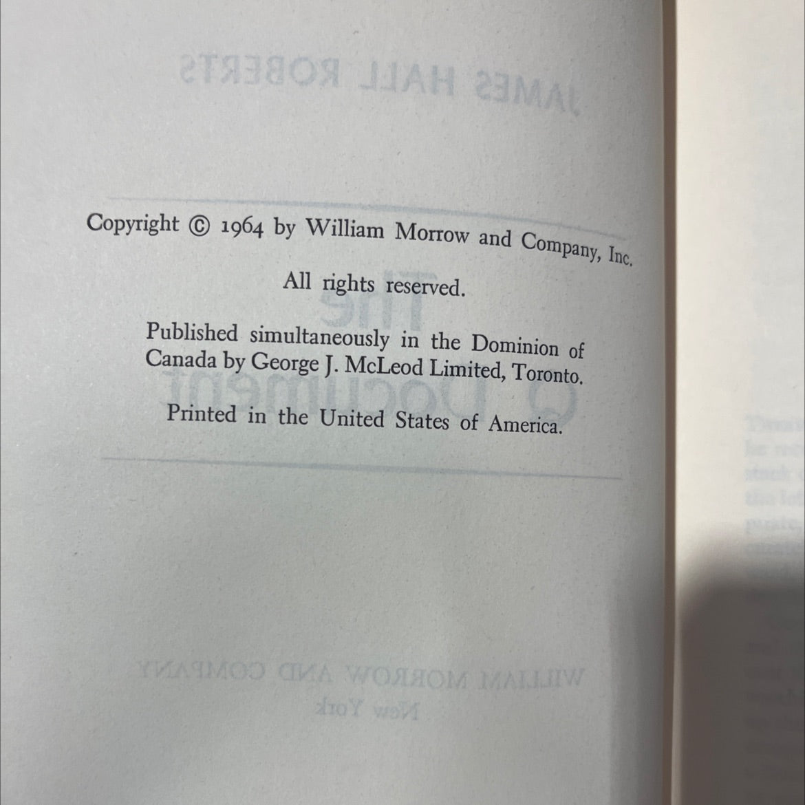 the q document book, by james hall roberts, 1970 Hardcover image 4