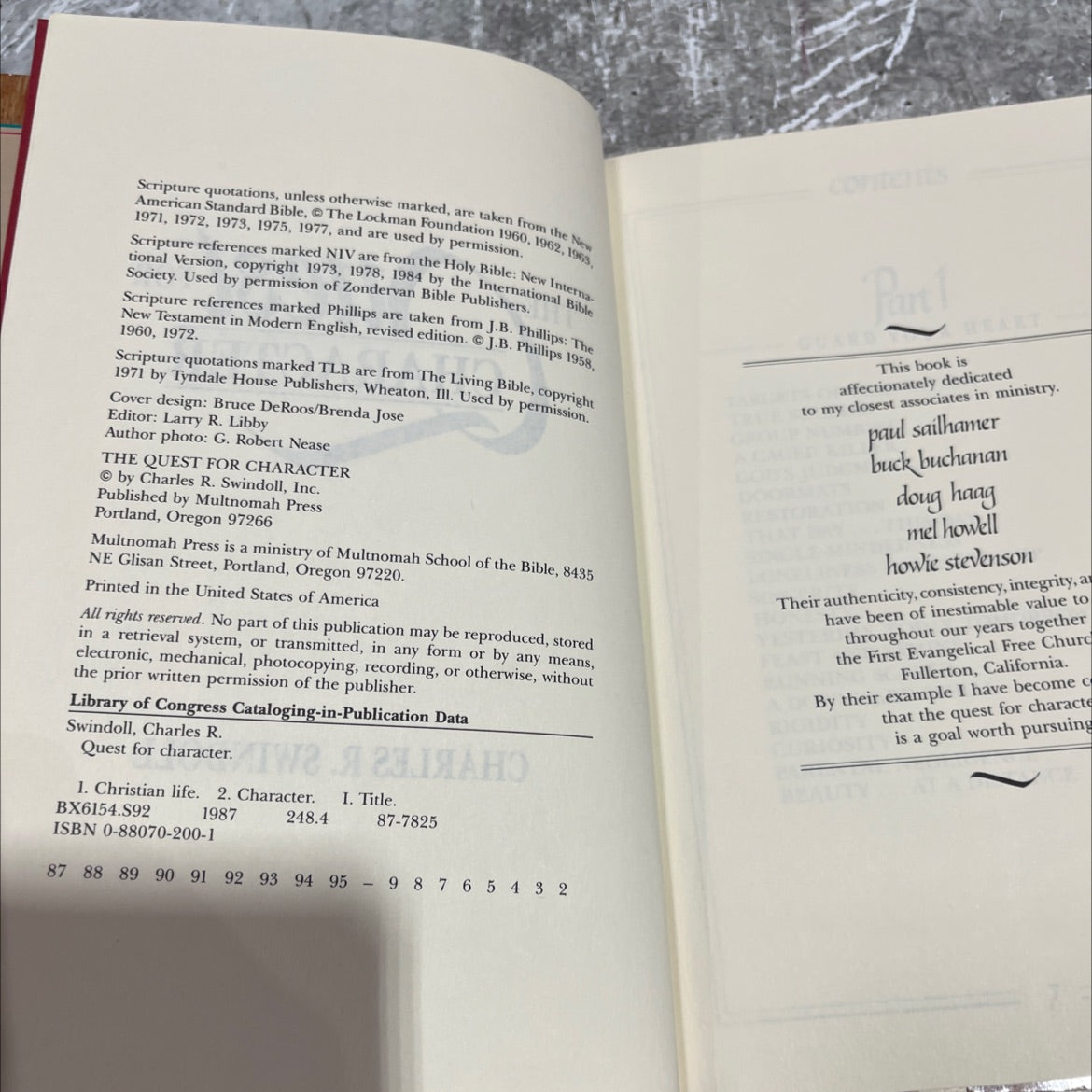 the quest for character book, by charles r. swindoll, 1987 Hardcover image 3