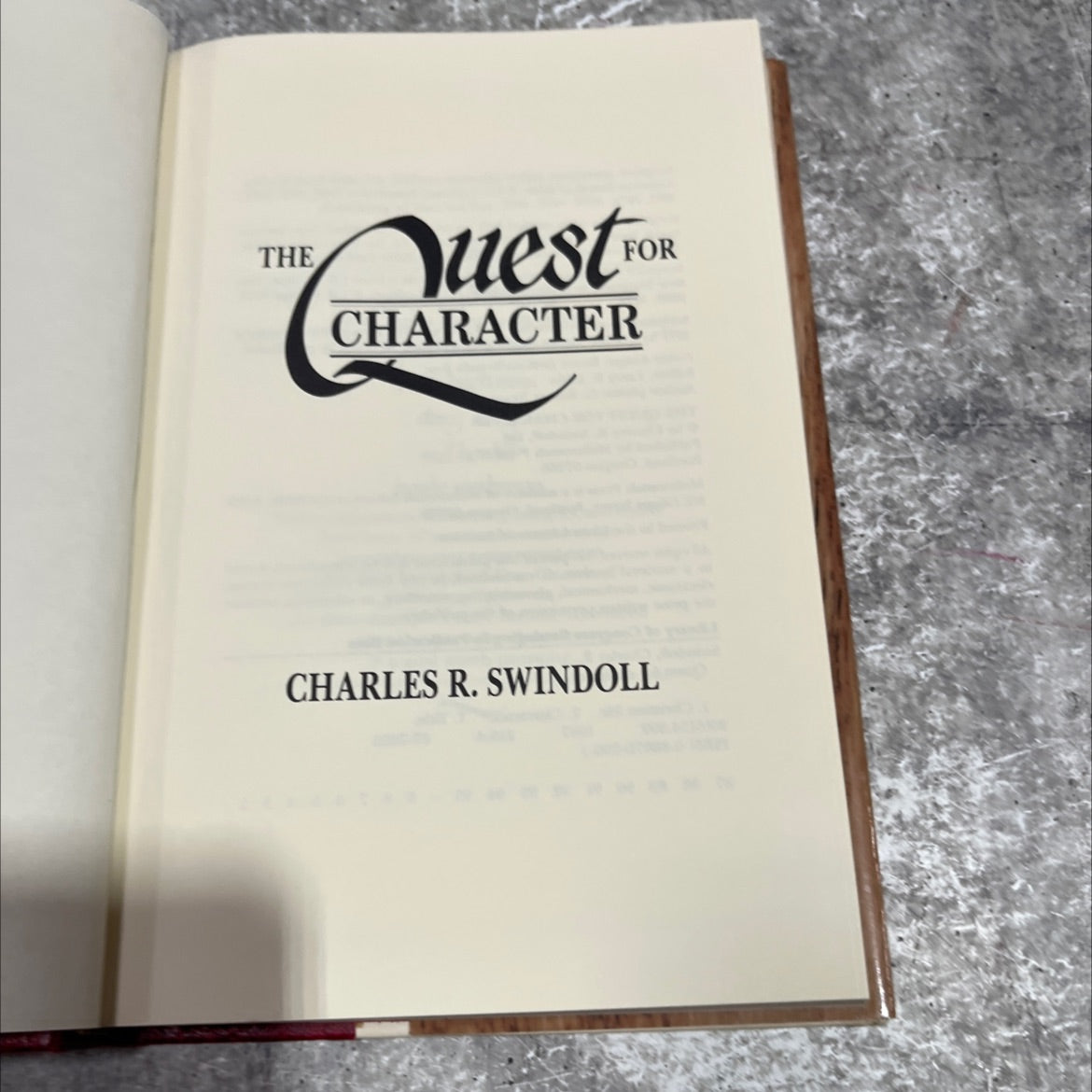 the quest for character book, by charles r. swindoll, 1987 Hardcover image 2