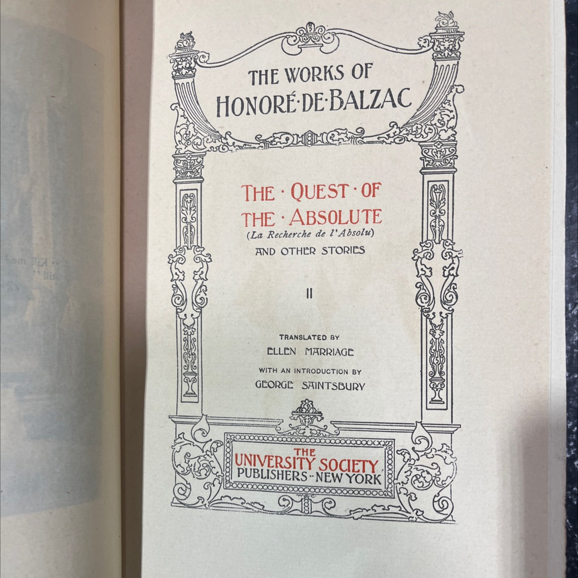 the quest of the absolute and other stories book, by honoré de balzac, 1970 Leather image 3