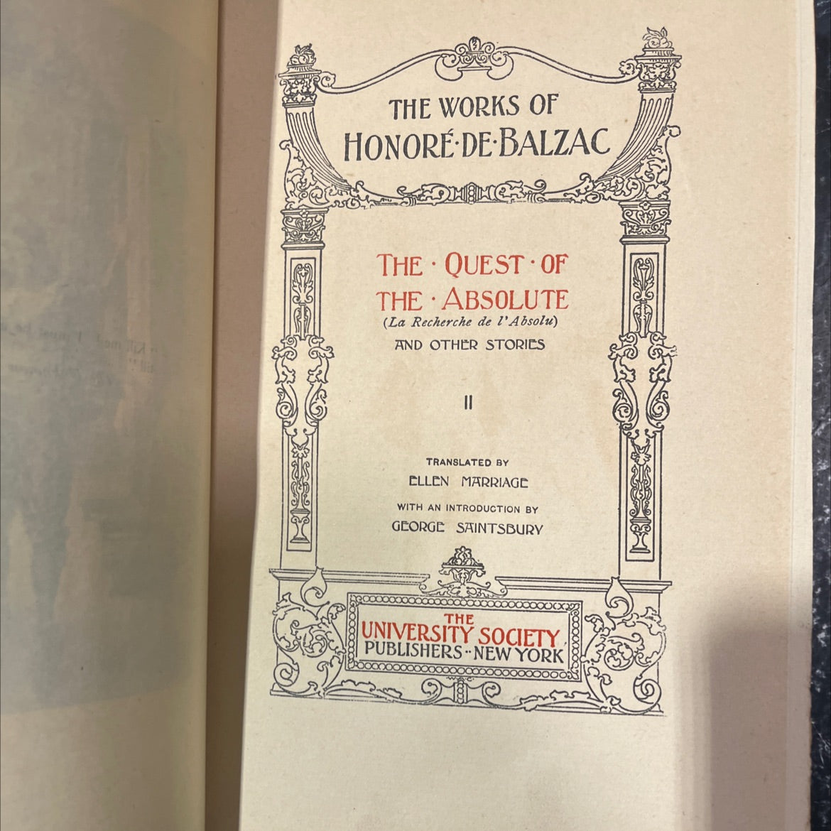 the quest of the absolute and other stories book, by honoré de balzac, 1970 Leather image 2