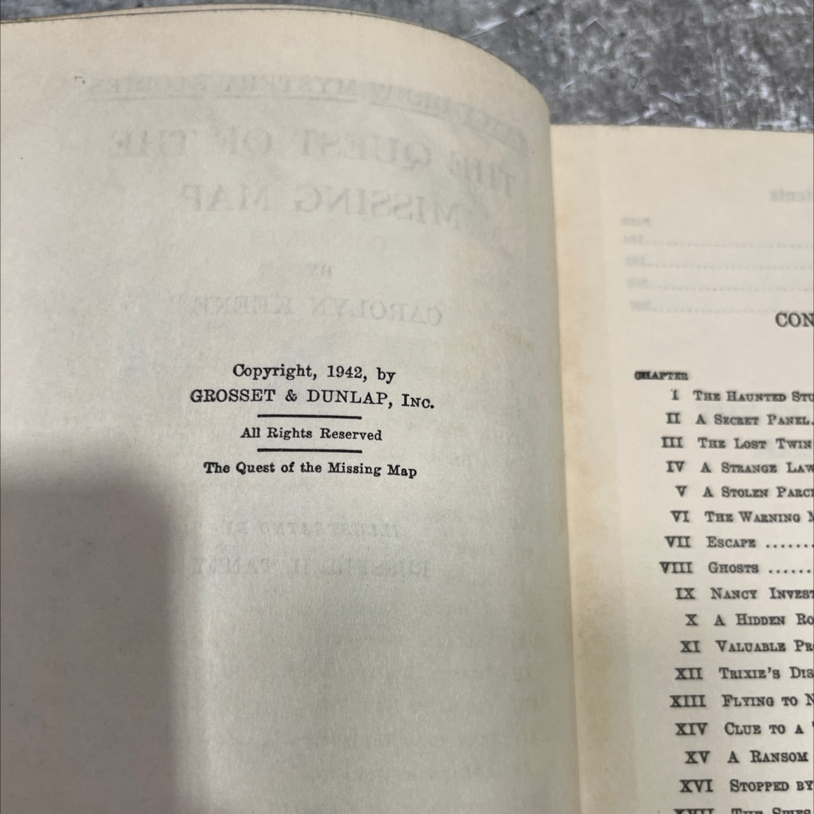 the quest of the missing map book, by carolyn keene, 1942 Hardcover image 3