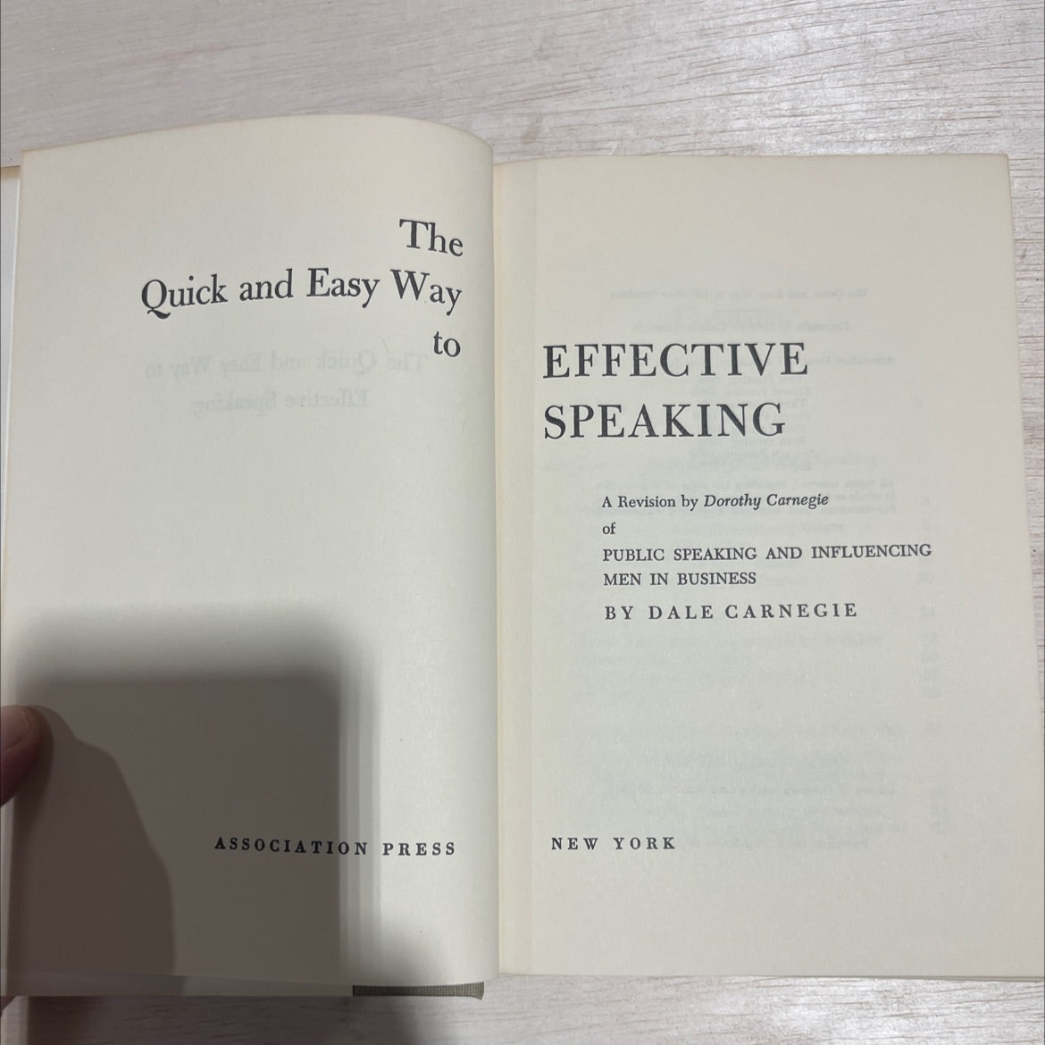 the quick and easy way to effective speaking book, by dorothy carnegie, 1969 Hardcover image 2