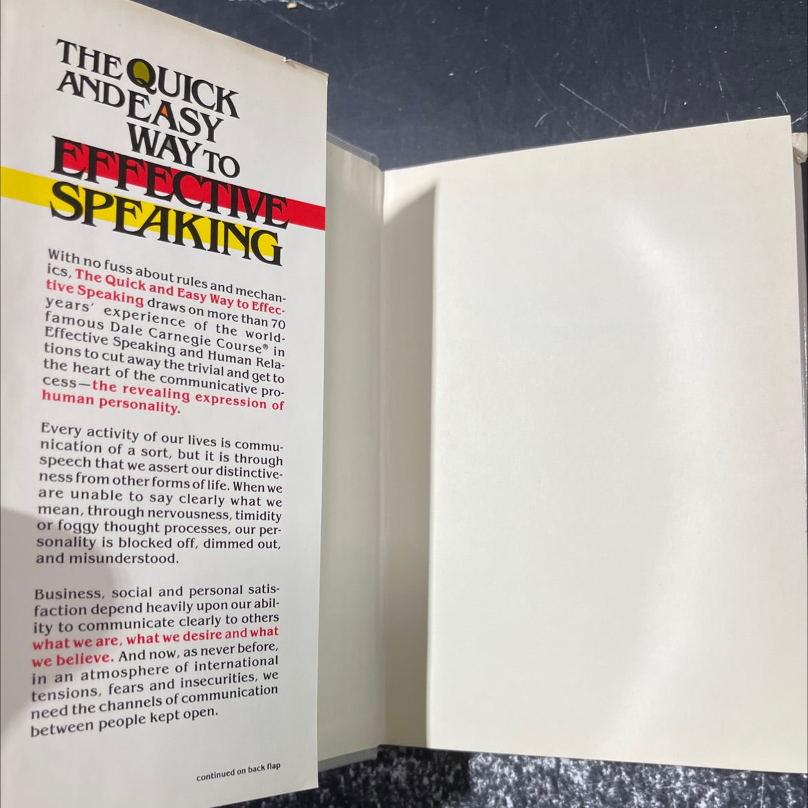 the quick and easy way to effective speaking book, by dorothy carnegie, 1985 Hardcover image 4
