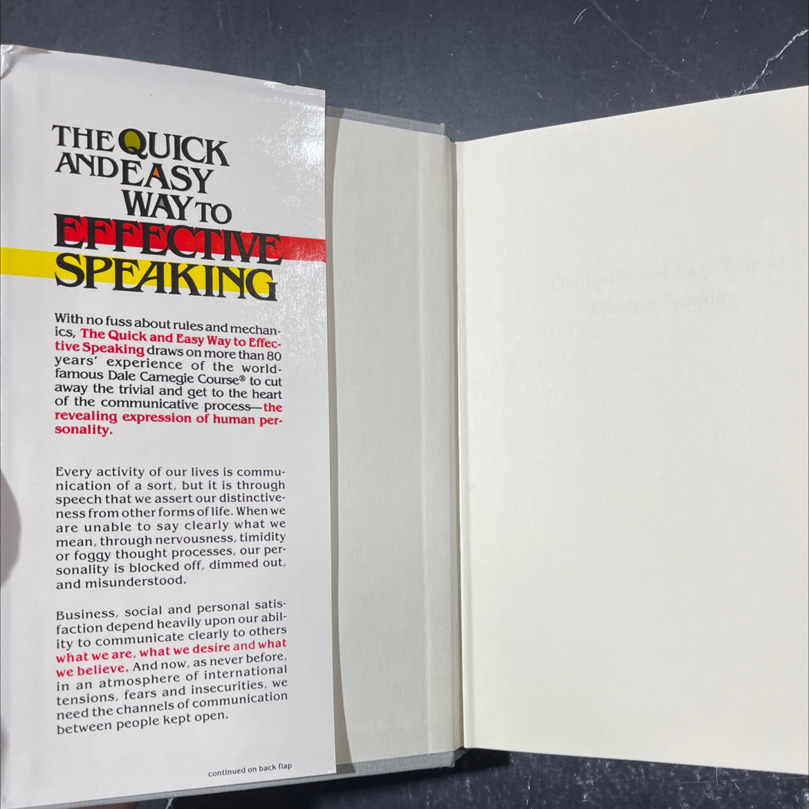 the quick and easy way to effective speaking book, by dorothy carnegie, 1990 Hardcover image 4