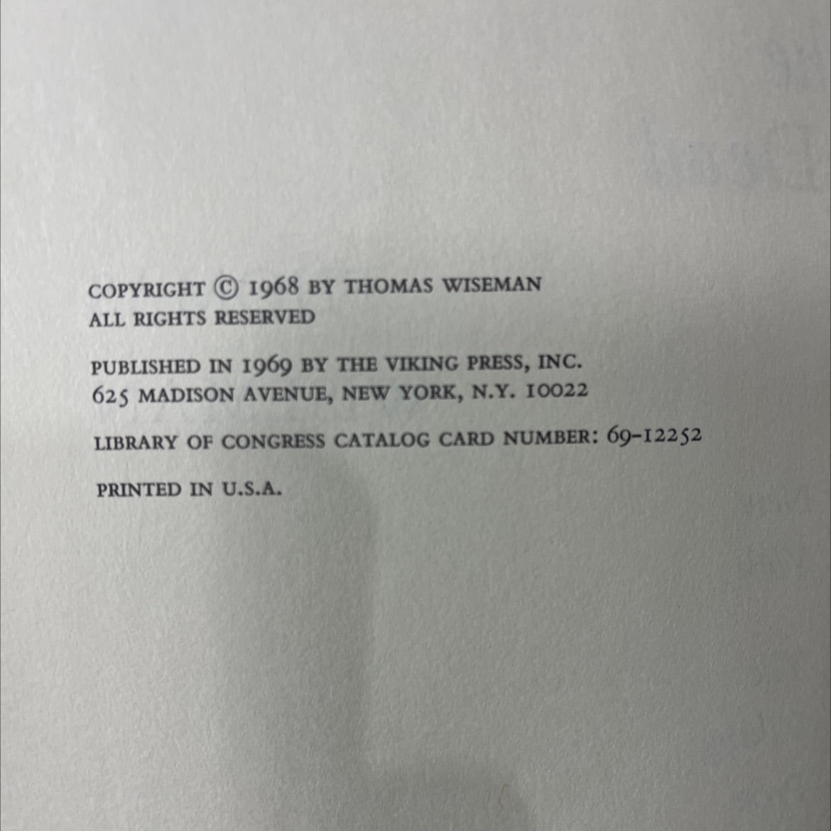 the quick and the dead book, by thomas wiseman, 1969 Hardcover image 3