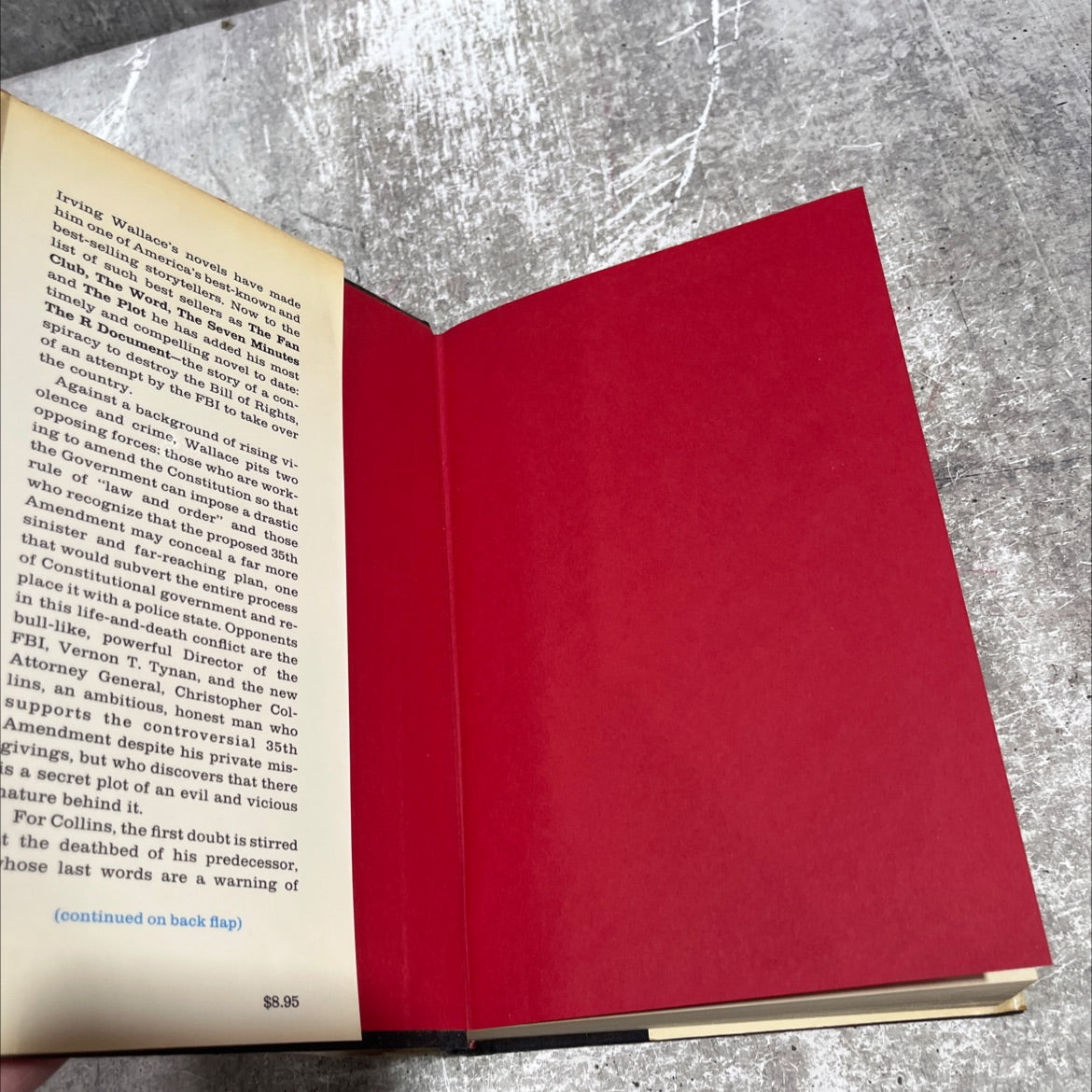 the r document book, by irving wallace, 1976 Hardcover image 4