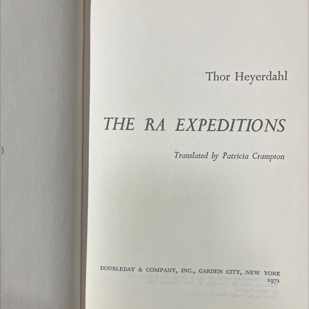 the ra expeditions book, by Thor Heyerdahl, 1970 Hardcover image 2