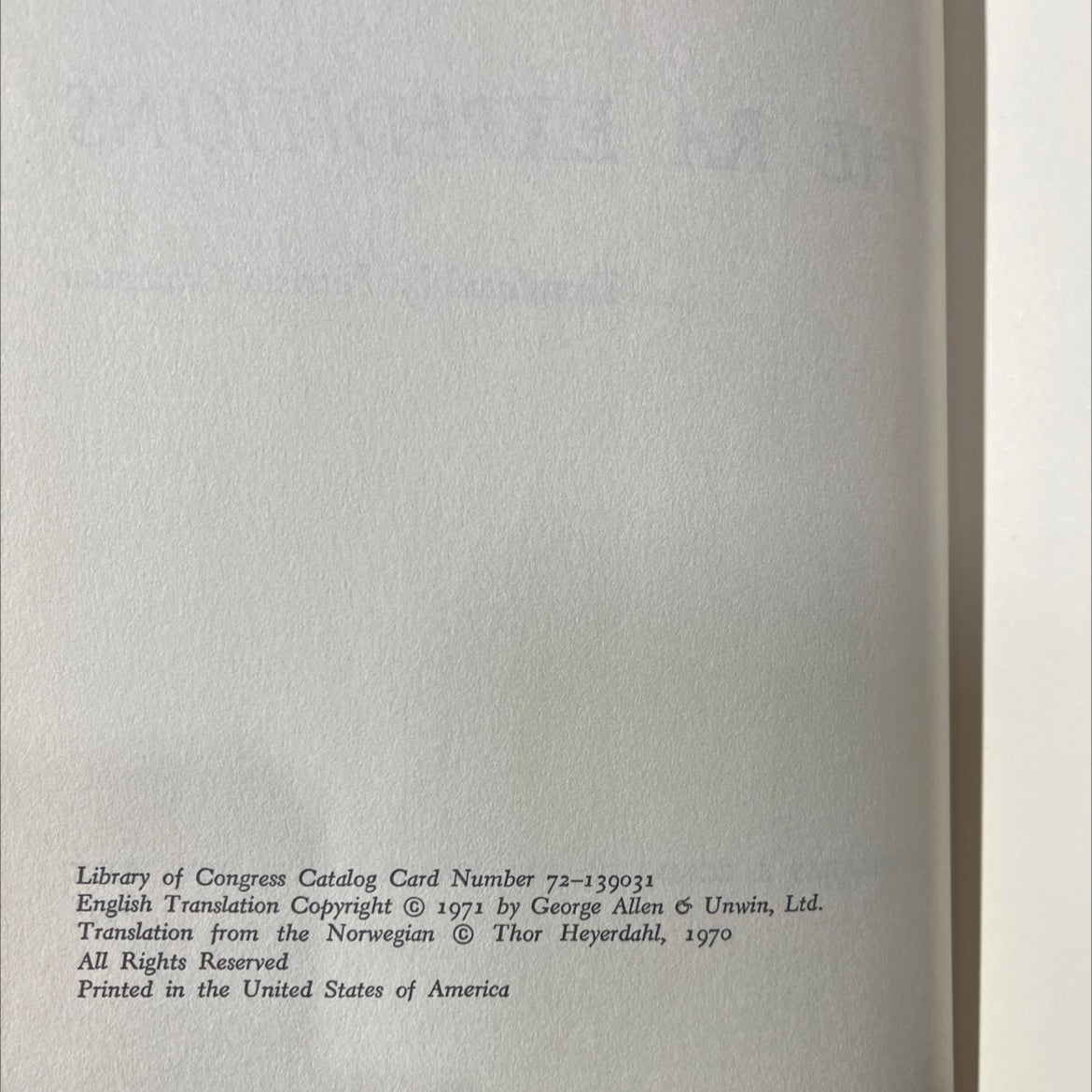 the ra expeditions book, by Thor Heyerdahl, 1970 Hardcover image 3