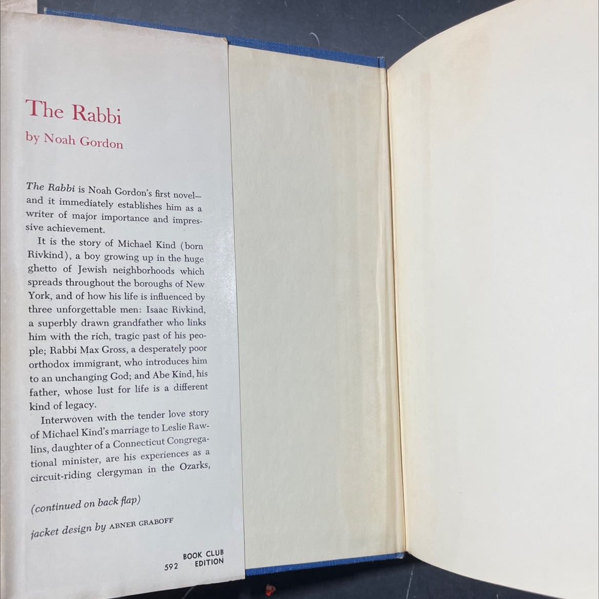 the rabbi book, by Noah Gordon, 1965 Hardcover image 4