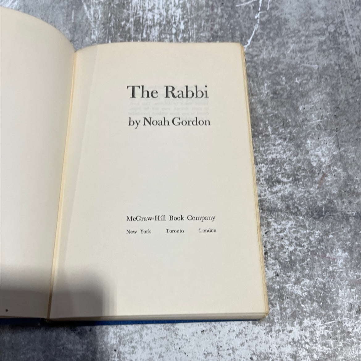 the rabbi book, by Noah Gordon, 1965 Hardcover image 2